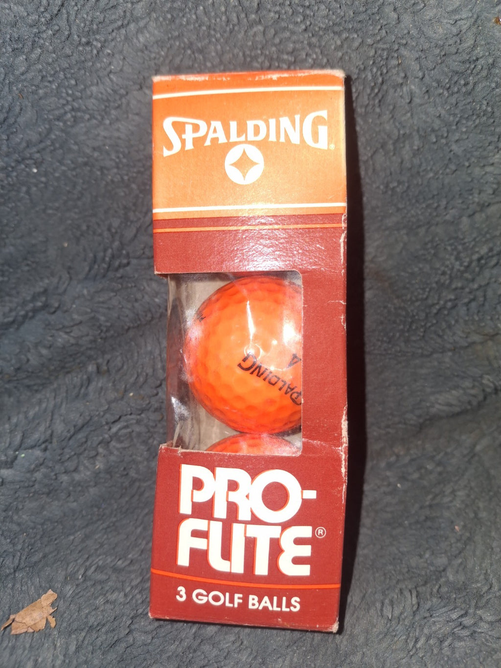 Vintage Spalding Pro-Flite 3-Pack Sleeve of Orange Golf Balls
