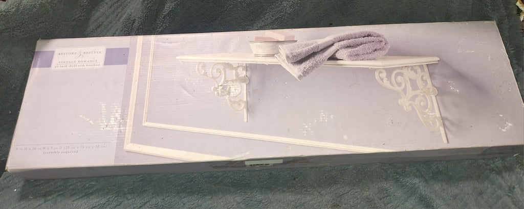 Restore & Restyle Vintage Romance 24-inch shelf with brackets