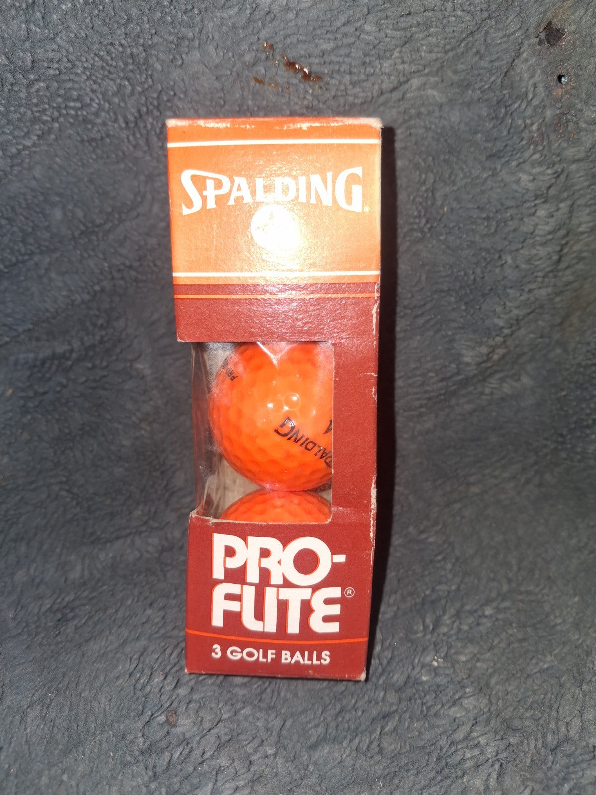 Vintage Spalding Pro-Flite 3-Pack Sleeve of Orange Golf Balls